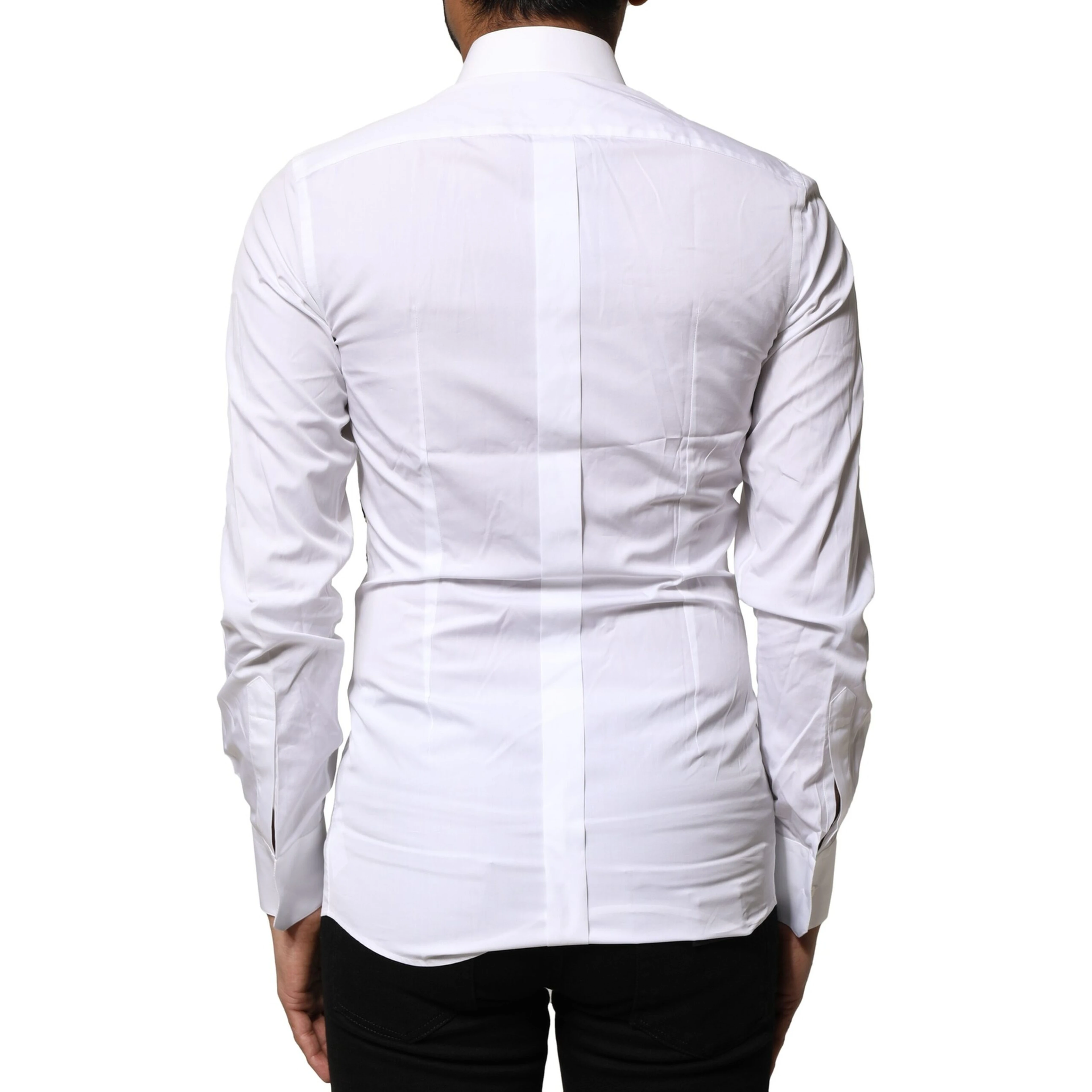 White GOLD Embroidery Detailed Dress Shirt