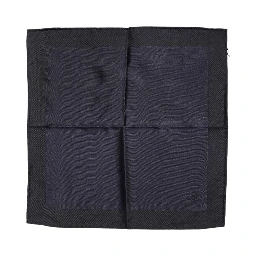 Dark Blue Silk Square Men Foulard Scarf