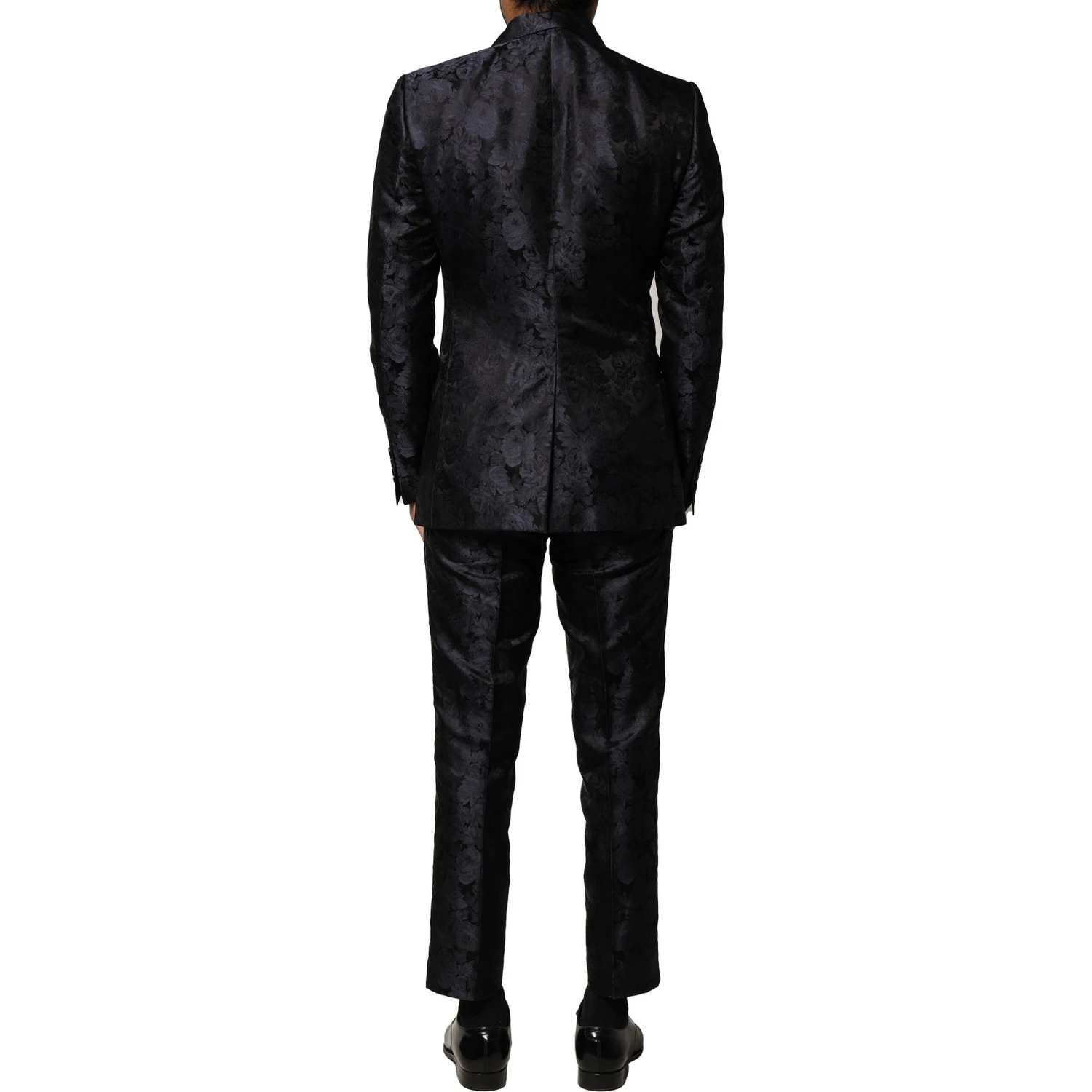 Black Jacquard 3 Piece Single Breasted Suit