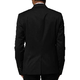 Black Double Breasted Men Jacket Suit Blazer