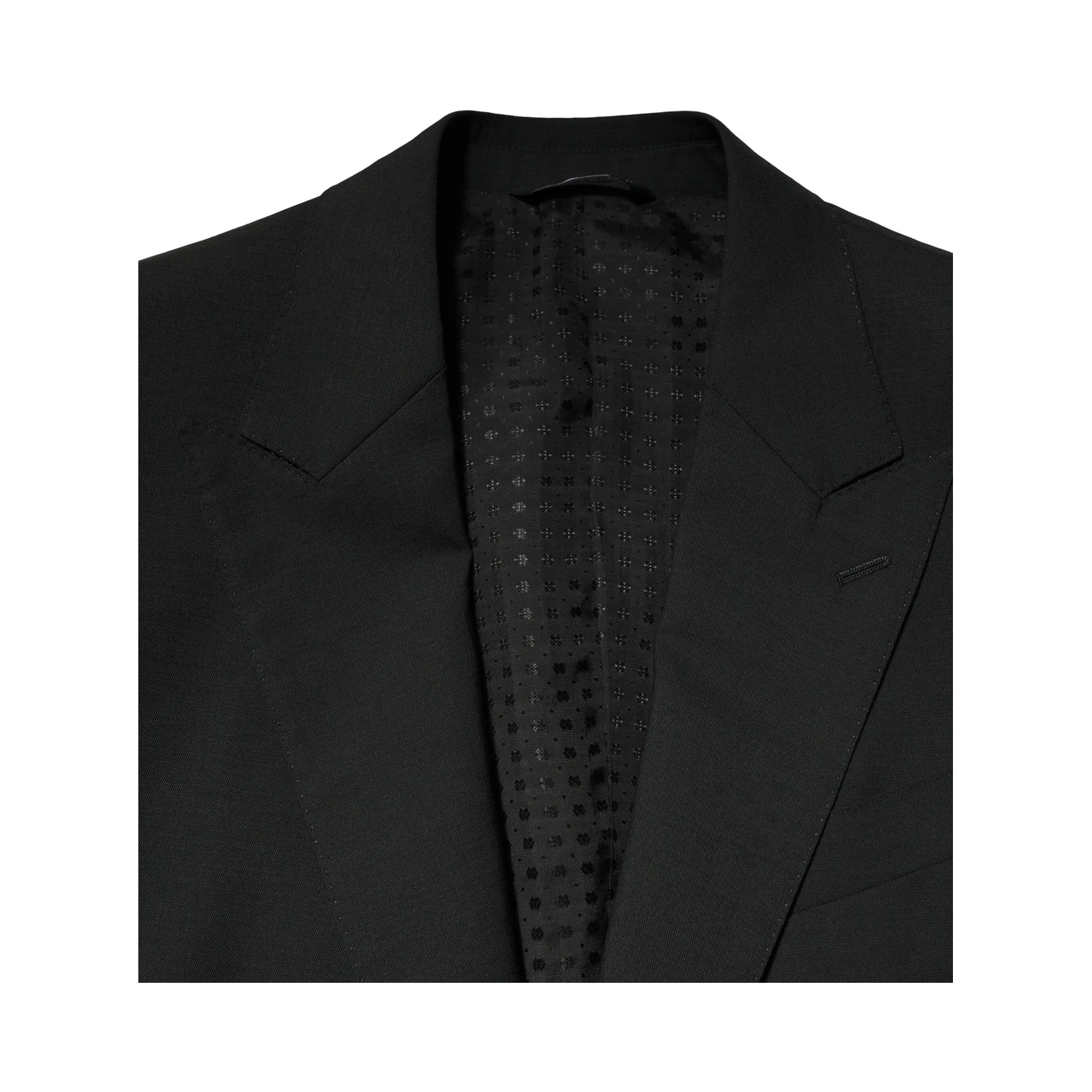 Black Wool 2 Piece Single Breasted Suit