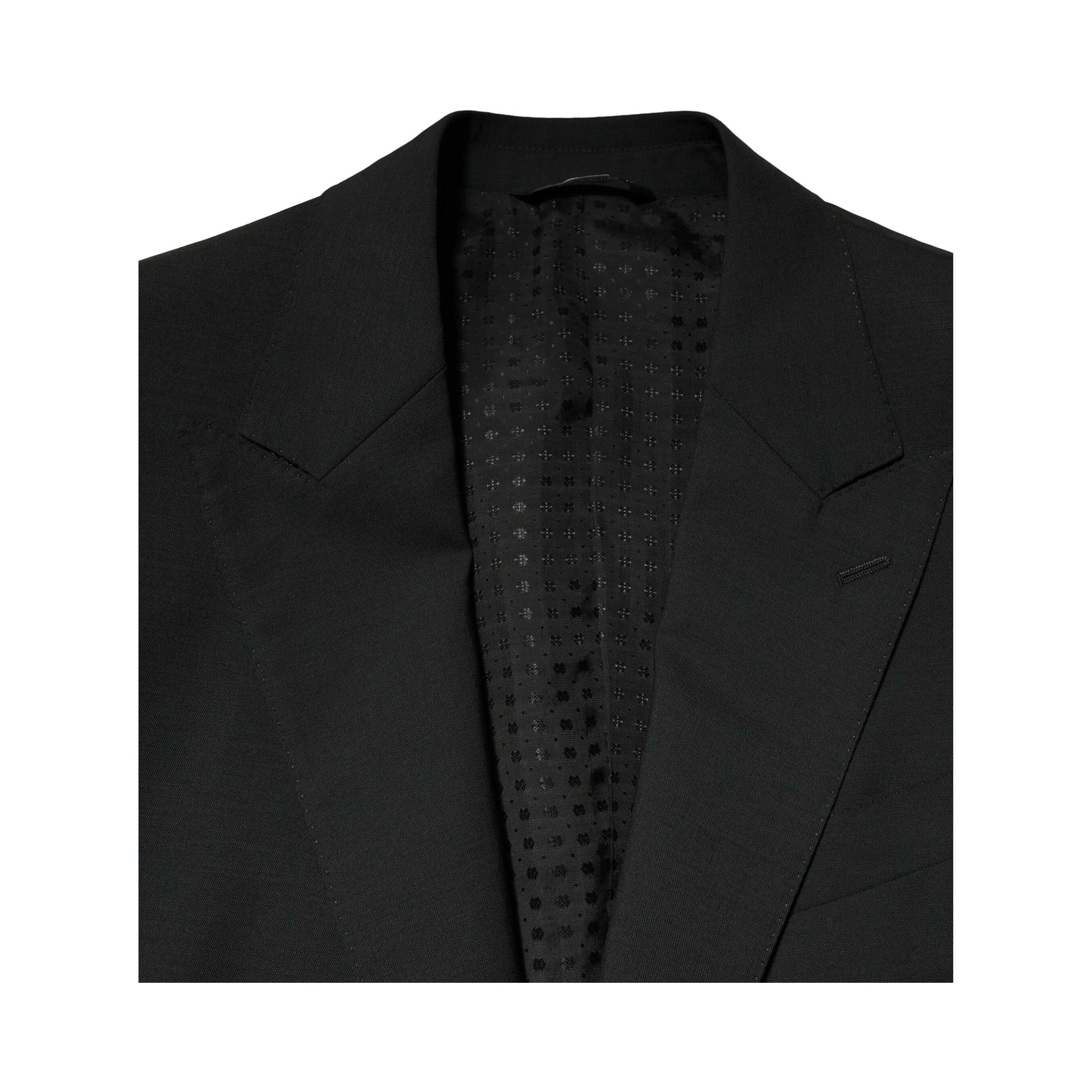 Black Wool 2 Piece Single Breasted Suit