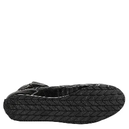 Black Quilted Leather Lace Up Sneakers Shoes