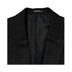 Black Double Breasted Men Jacket Suit Blazer