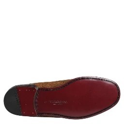 Brown Loafers Leather Slip On Men Dress Shoes