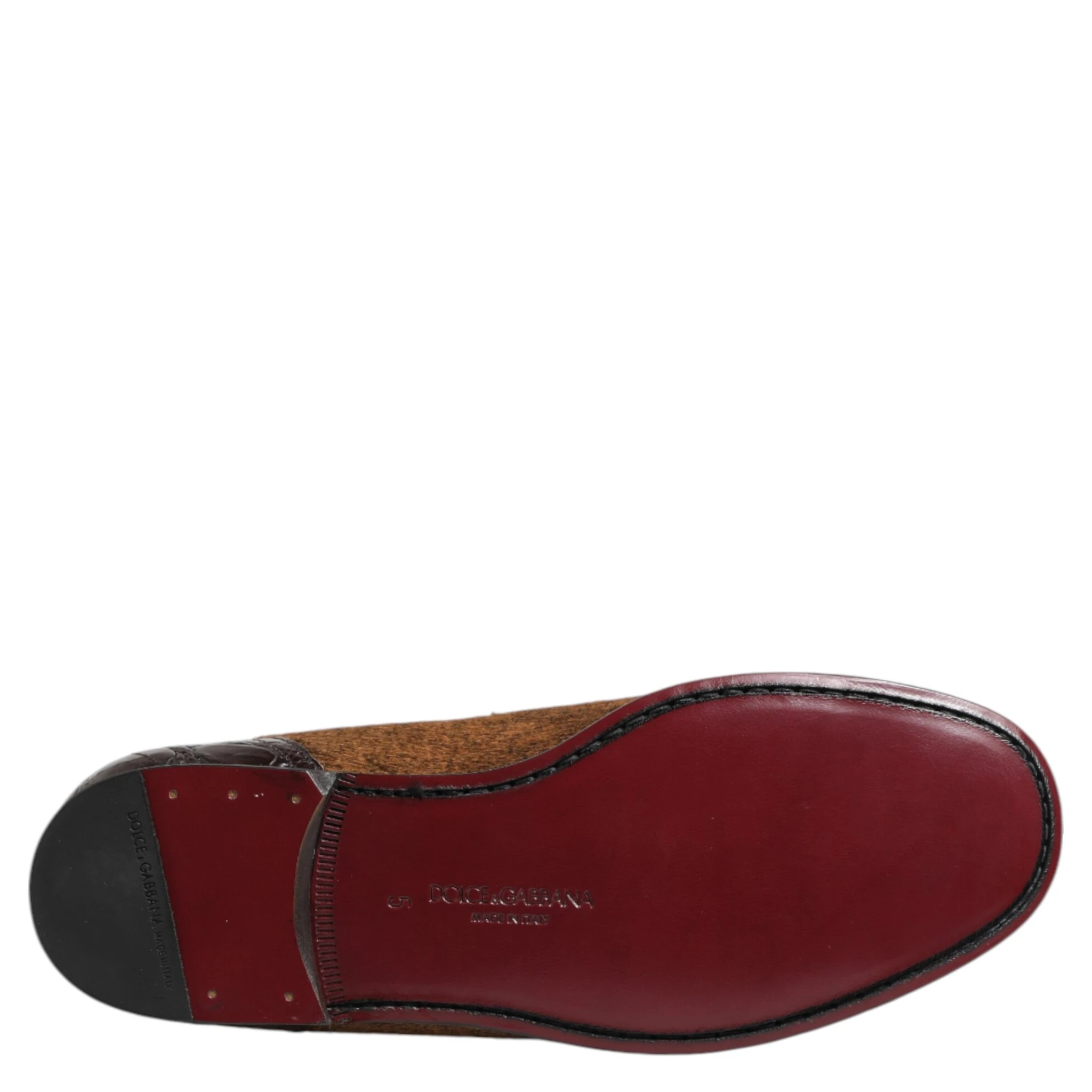 Brown Loafers Leather Slip On Men Dress Shoes