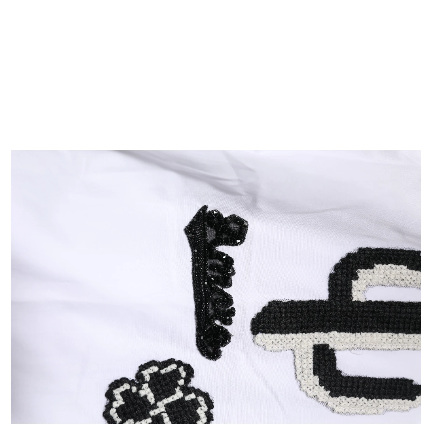 White GOLD Embroidery Detailed Dress Shirt