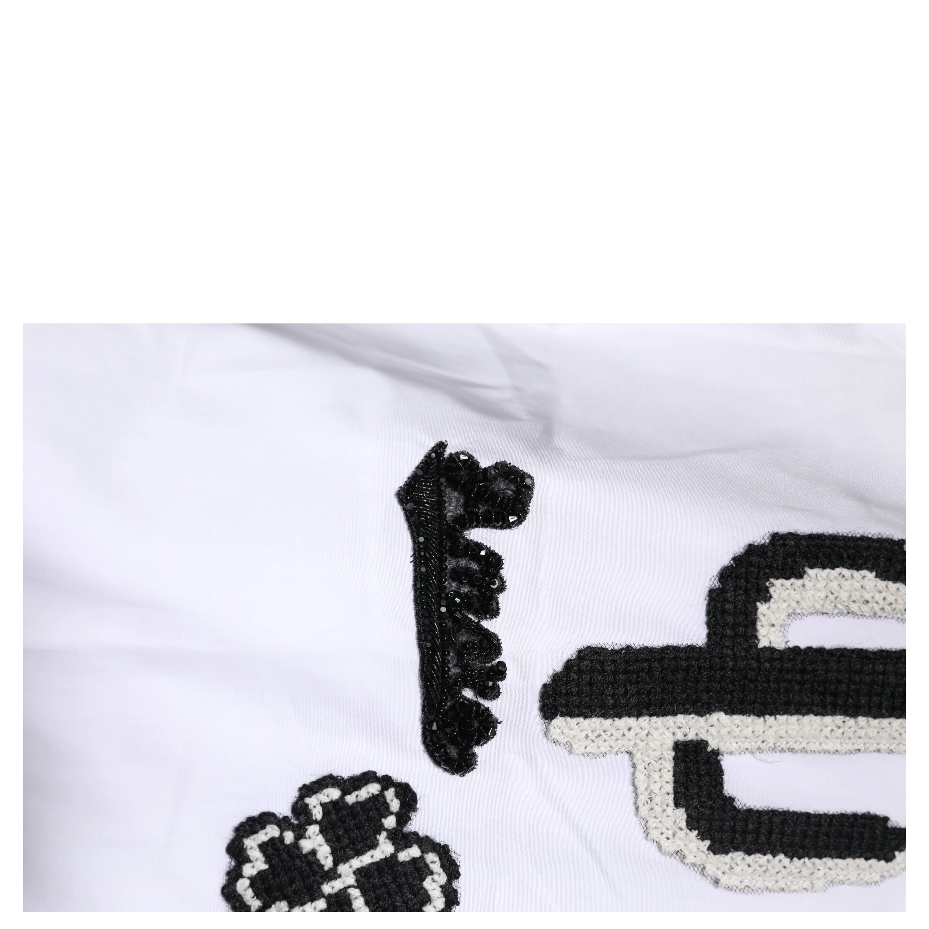 White GOLD Embroidery Detailed Dress Shirt