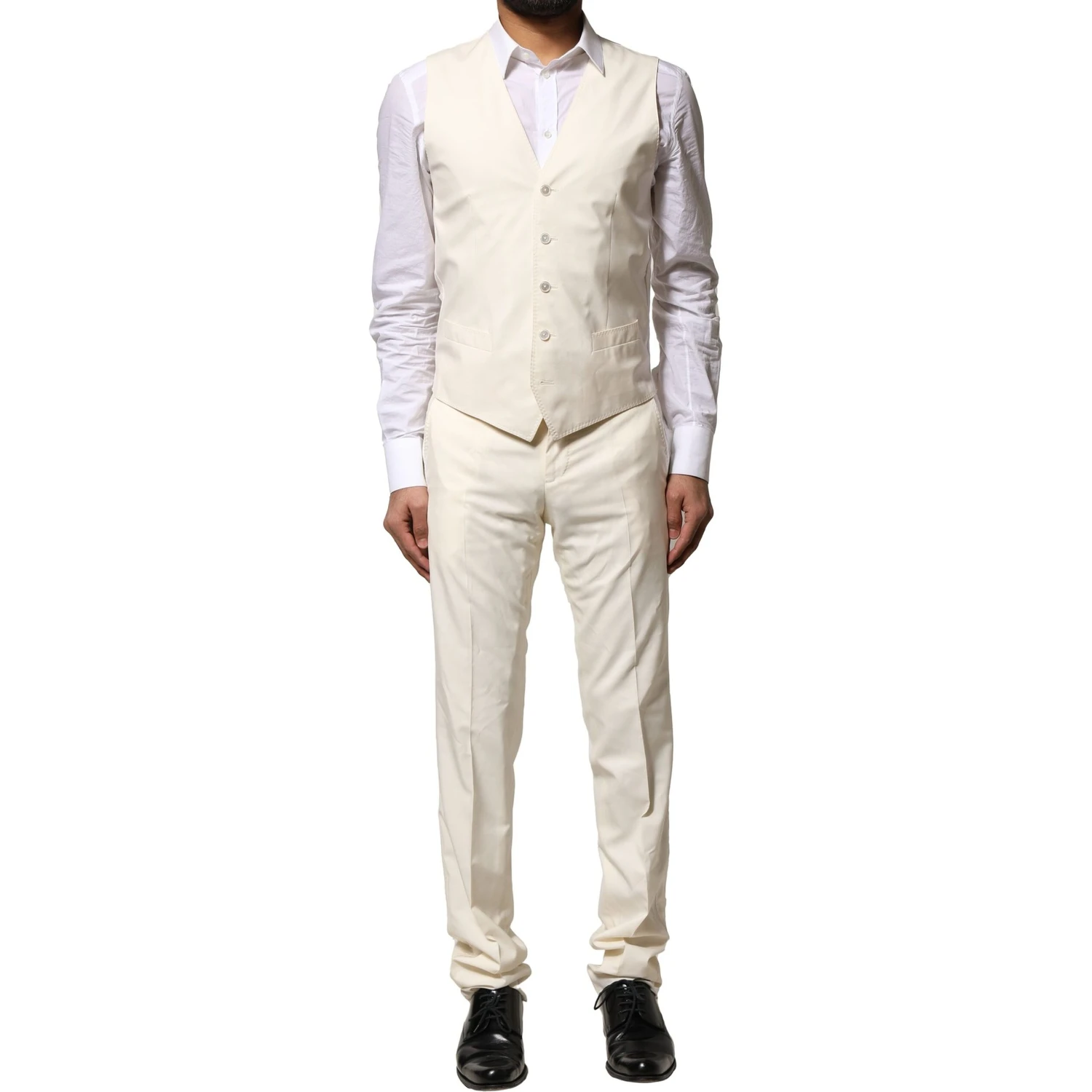 Ivory Wool 3 Piece Single Breasted Suit