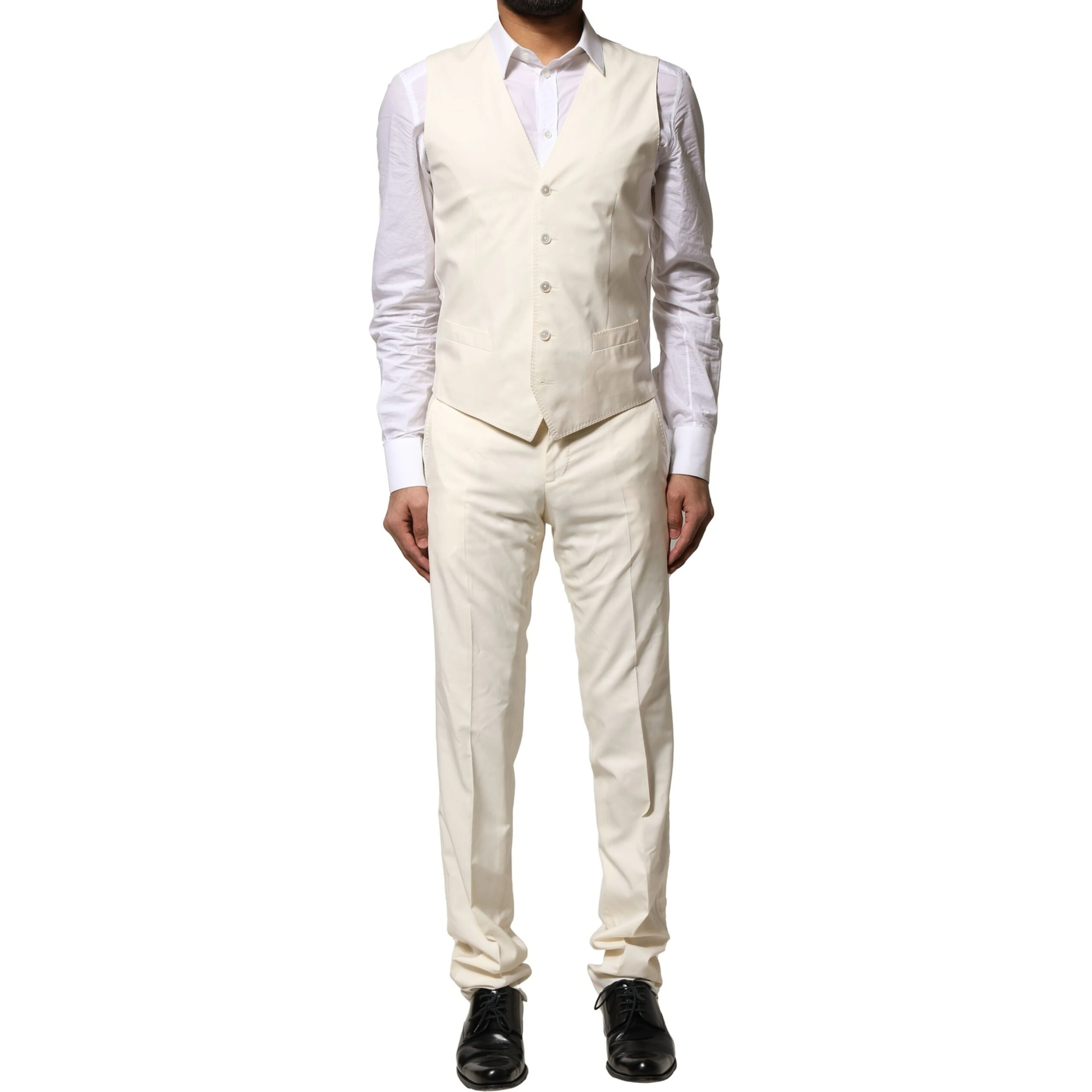 Ivory Wool 3 Piece Single Breasted Suit