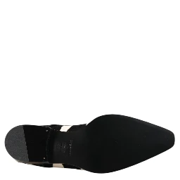 Black White Zebra Pony Fur Dress Shoes