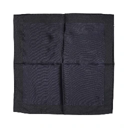 Dark Blue Silk Square Men Foulard Scarf