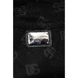 Black Cotton DG Logo Skinny Men Denim Jeans