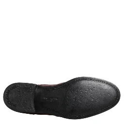 Brown Leather Lace Up Derby Dress Shoes