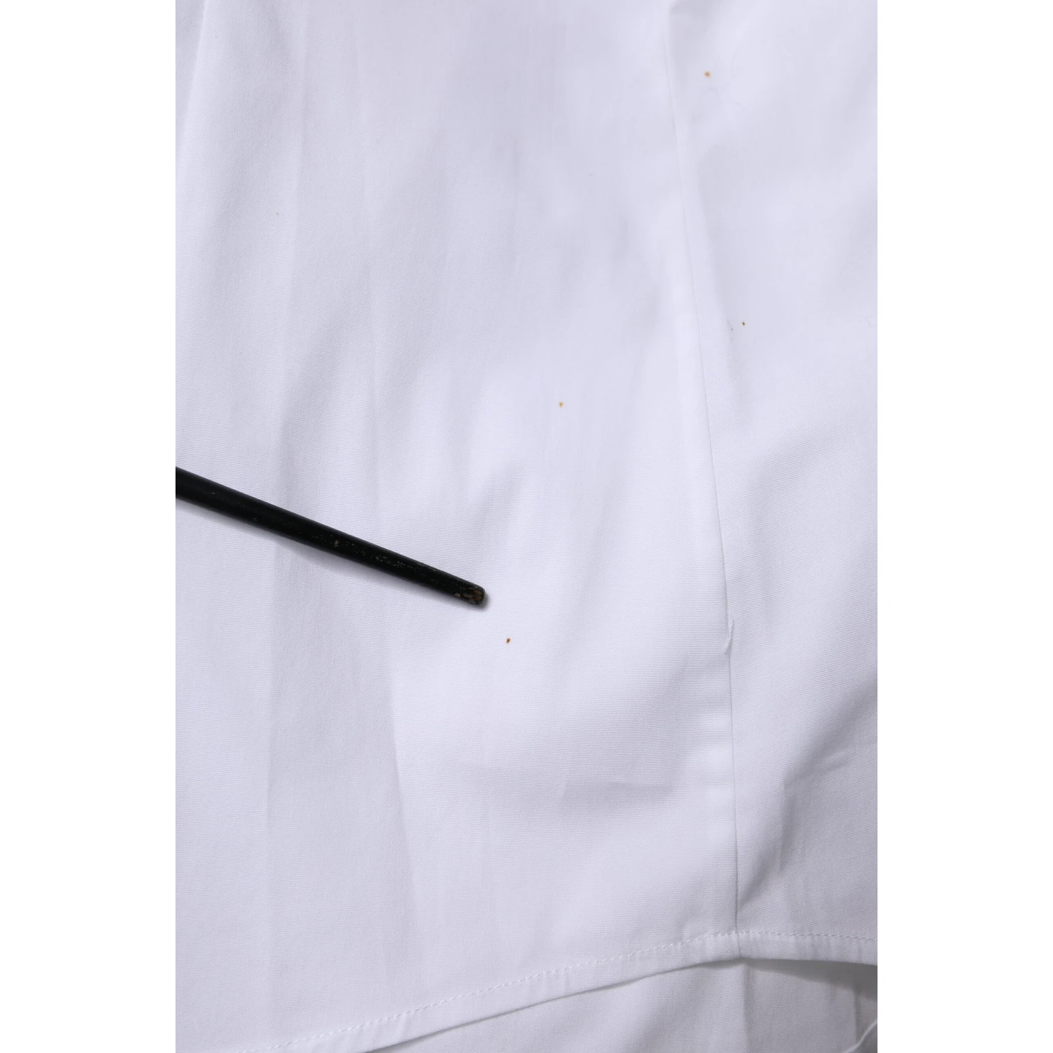 White Cotton Collared Long Sleeves Shirt Top