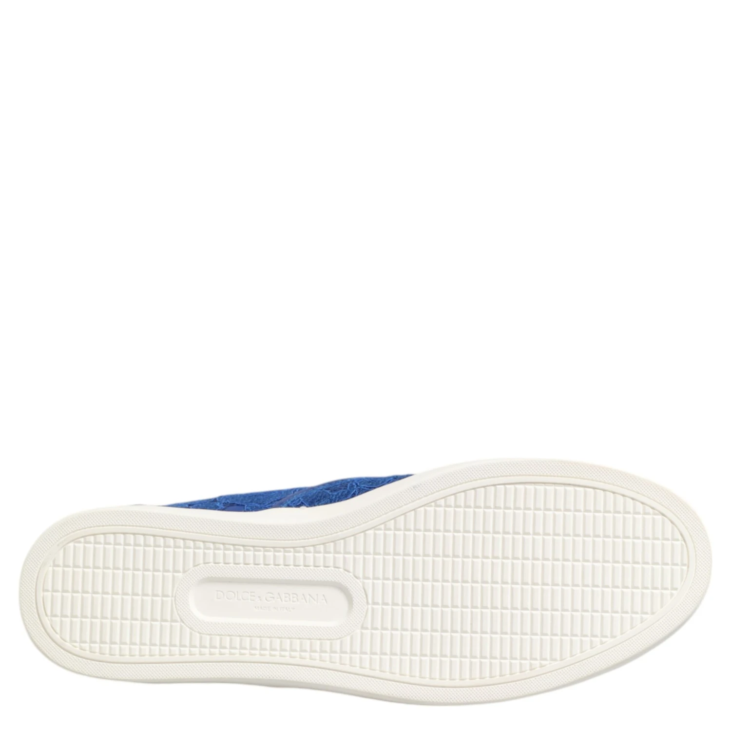 Blue Leather Lace Slip On Sneaker Shoes