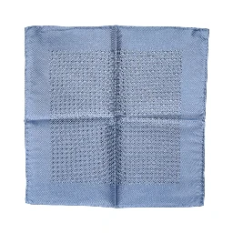 Light Blue Silk Square Men Foulard Scarf