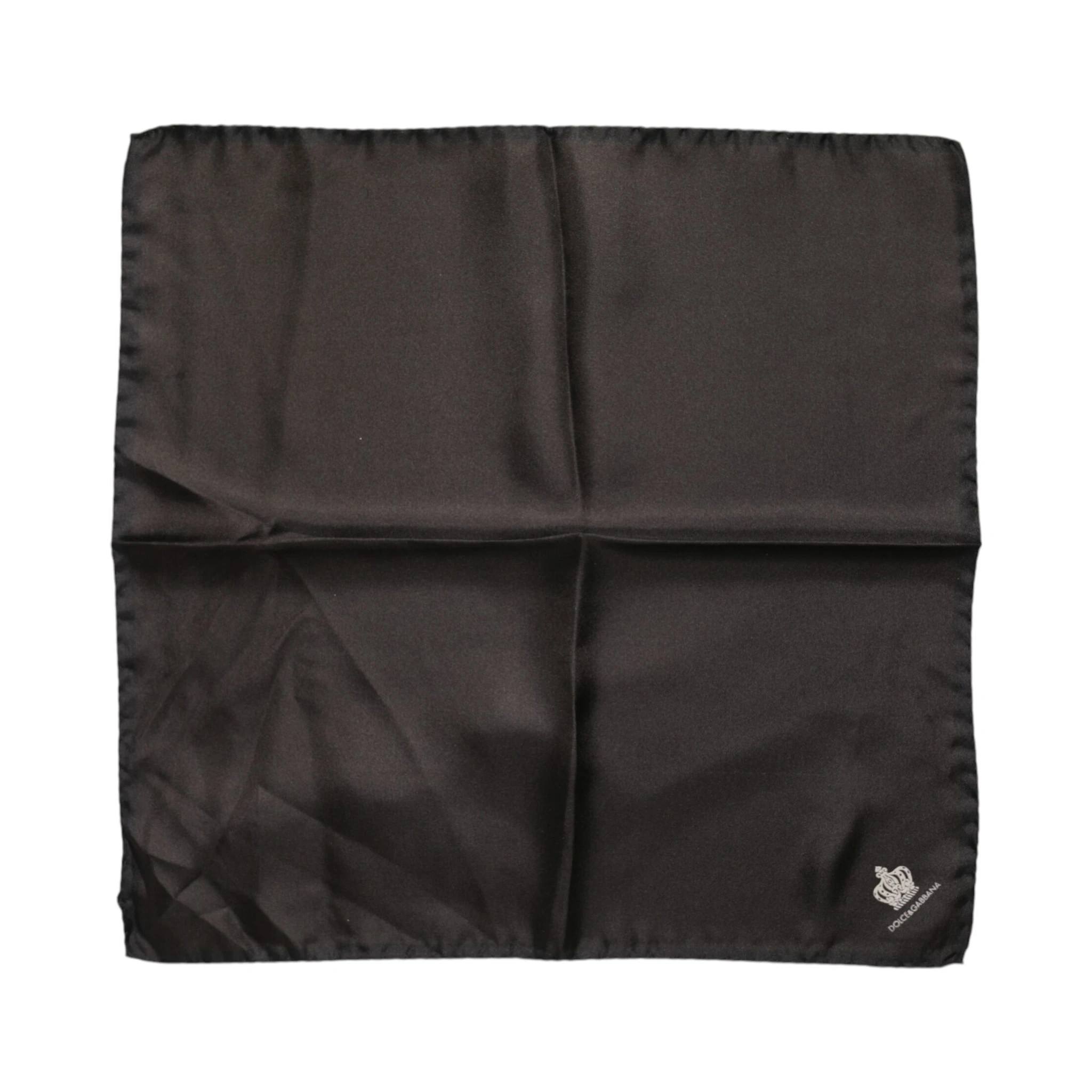 Brown DG Crown Silk Square Men Foulard Scarf