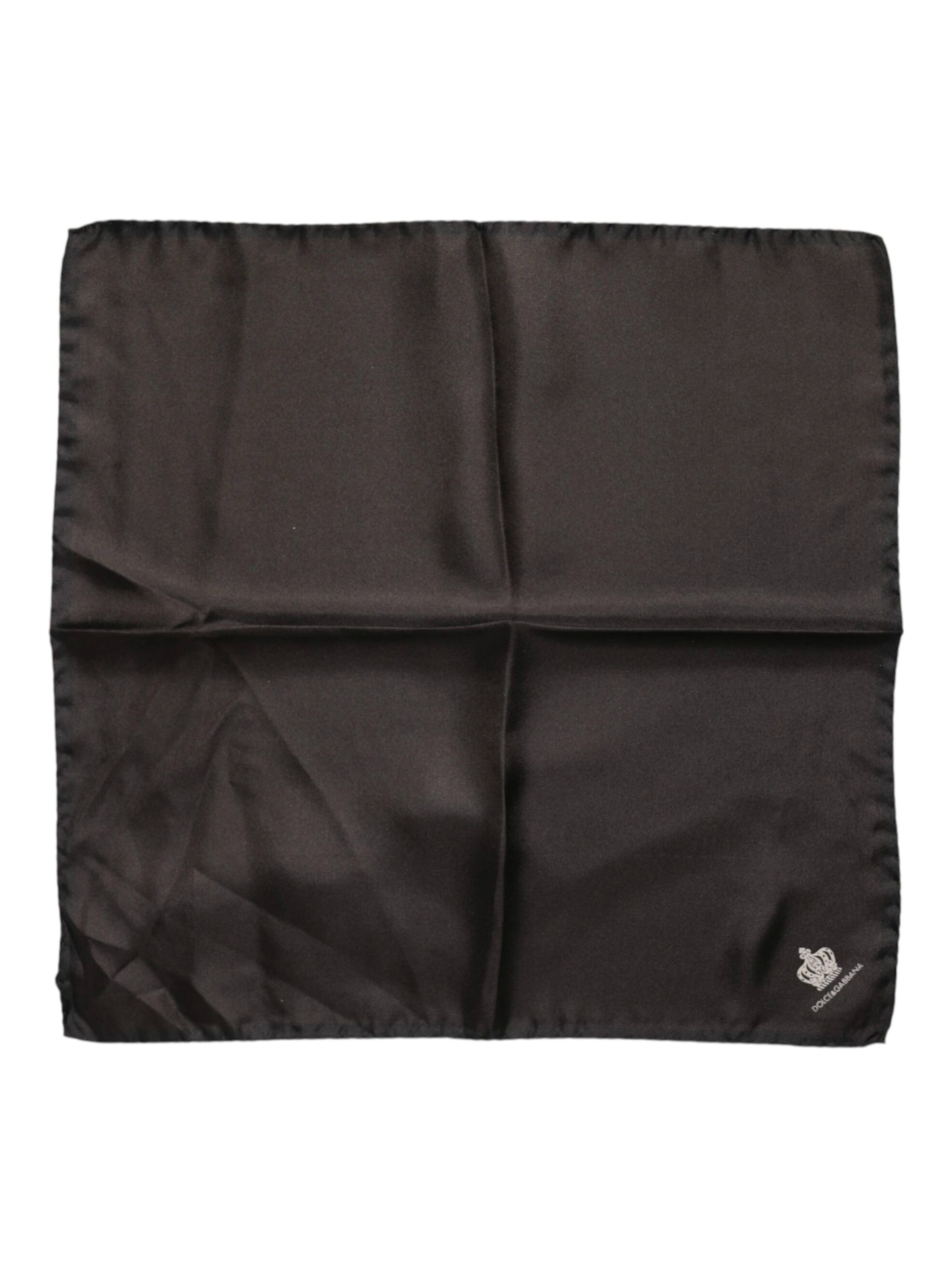 Brown DG Crown Silk Square Men Foulard Scarf