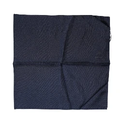 Dark Blue Silk Square Men Foulard Scarf