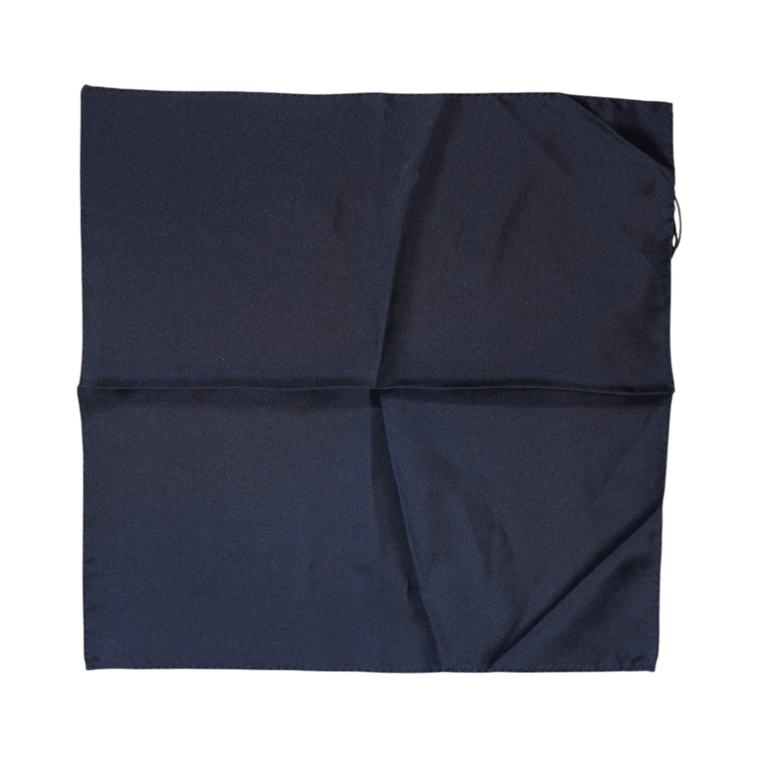 Dark Blue Silk Square Men Foulard Scarf