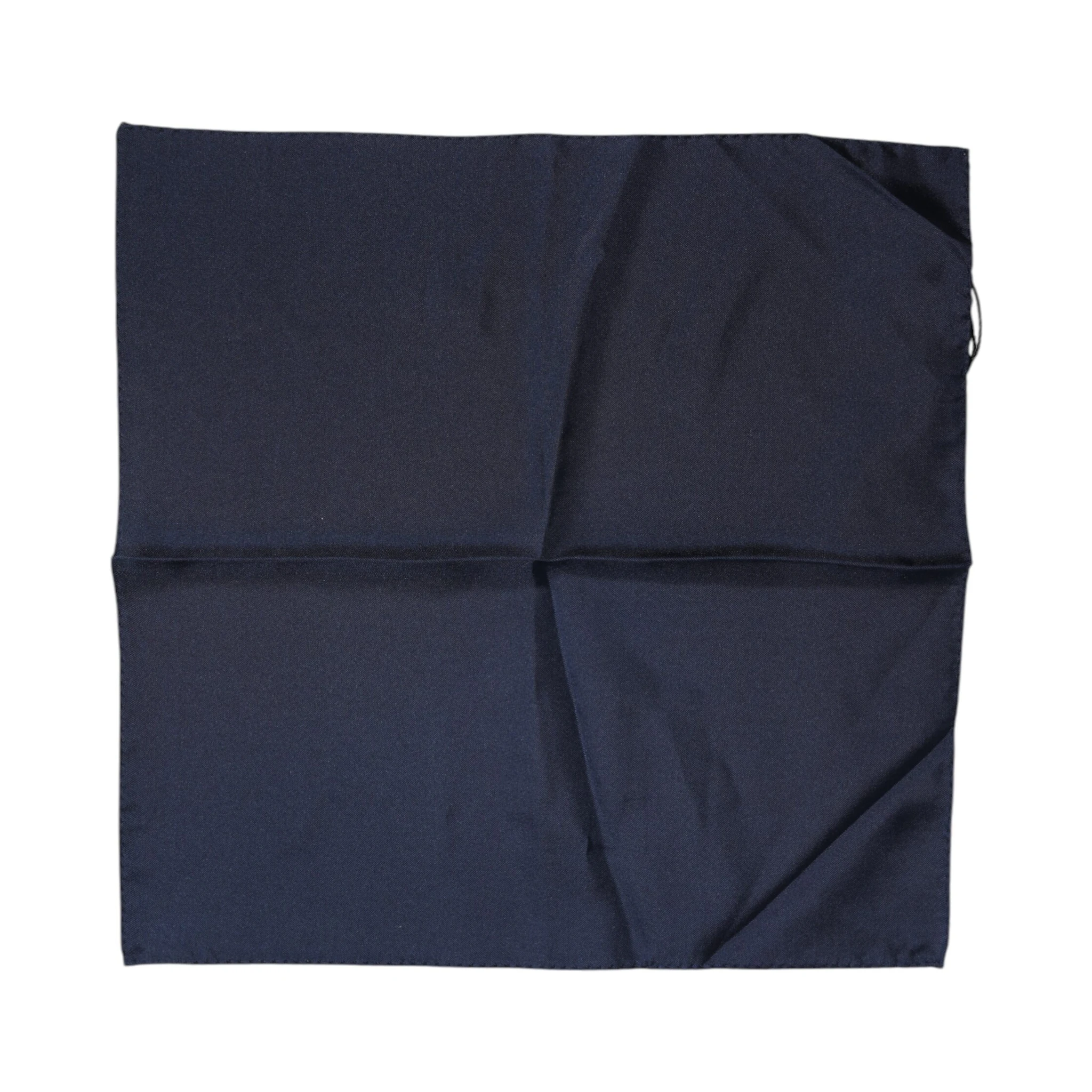 Dark Blue Silk Square Men Foulard Scarf