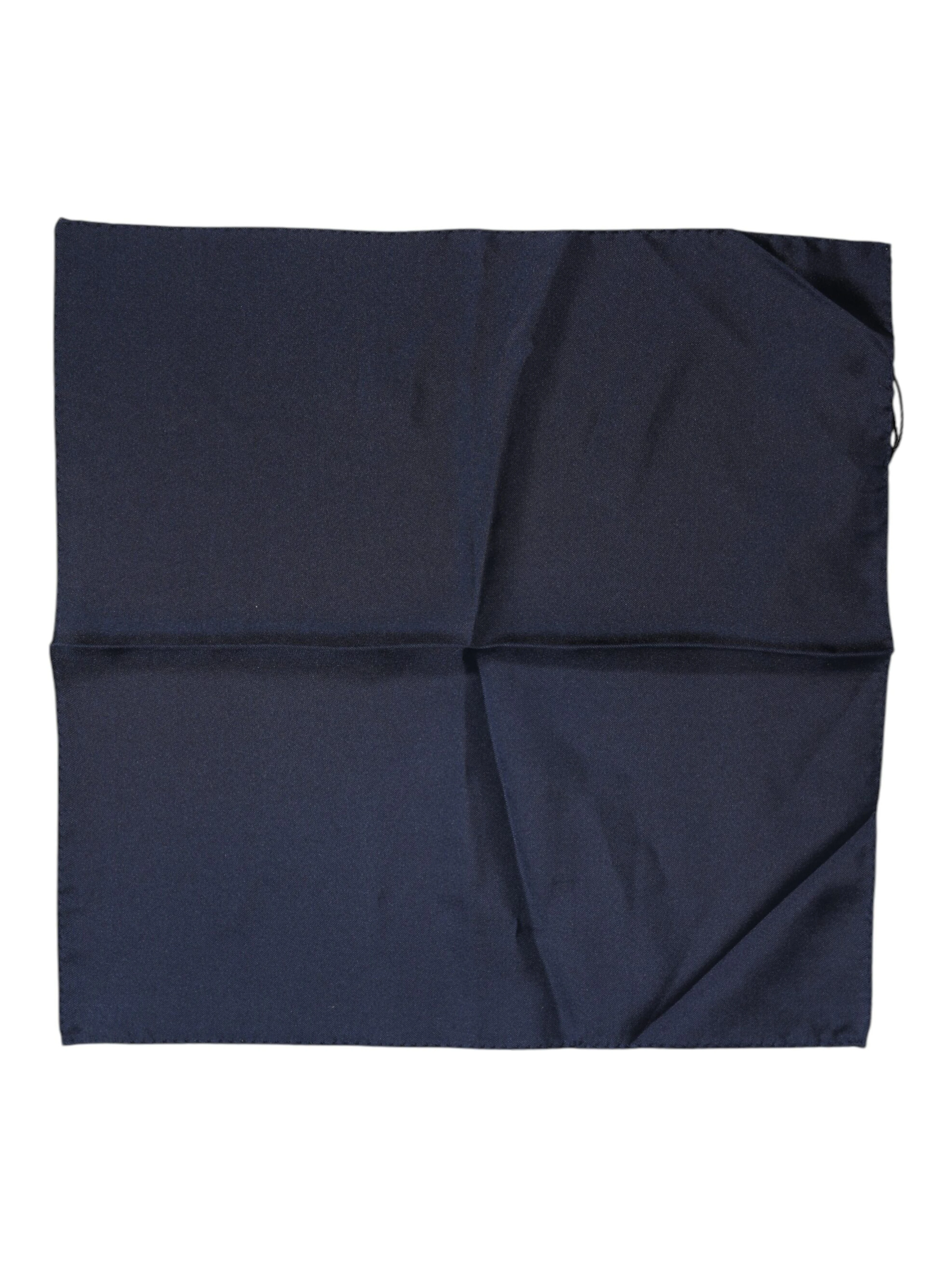 Dark Blue Silk Square Men Foulard Scarf
