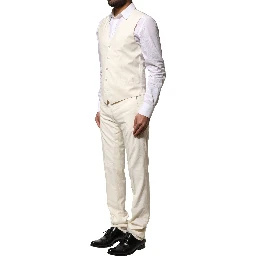 Ivory Wool 3 Piece Single Breasted Suit
