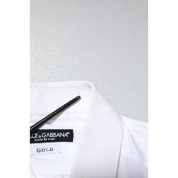 White GOLD Embroidery Detailed Dress Shirt