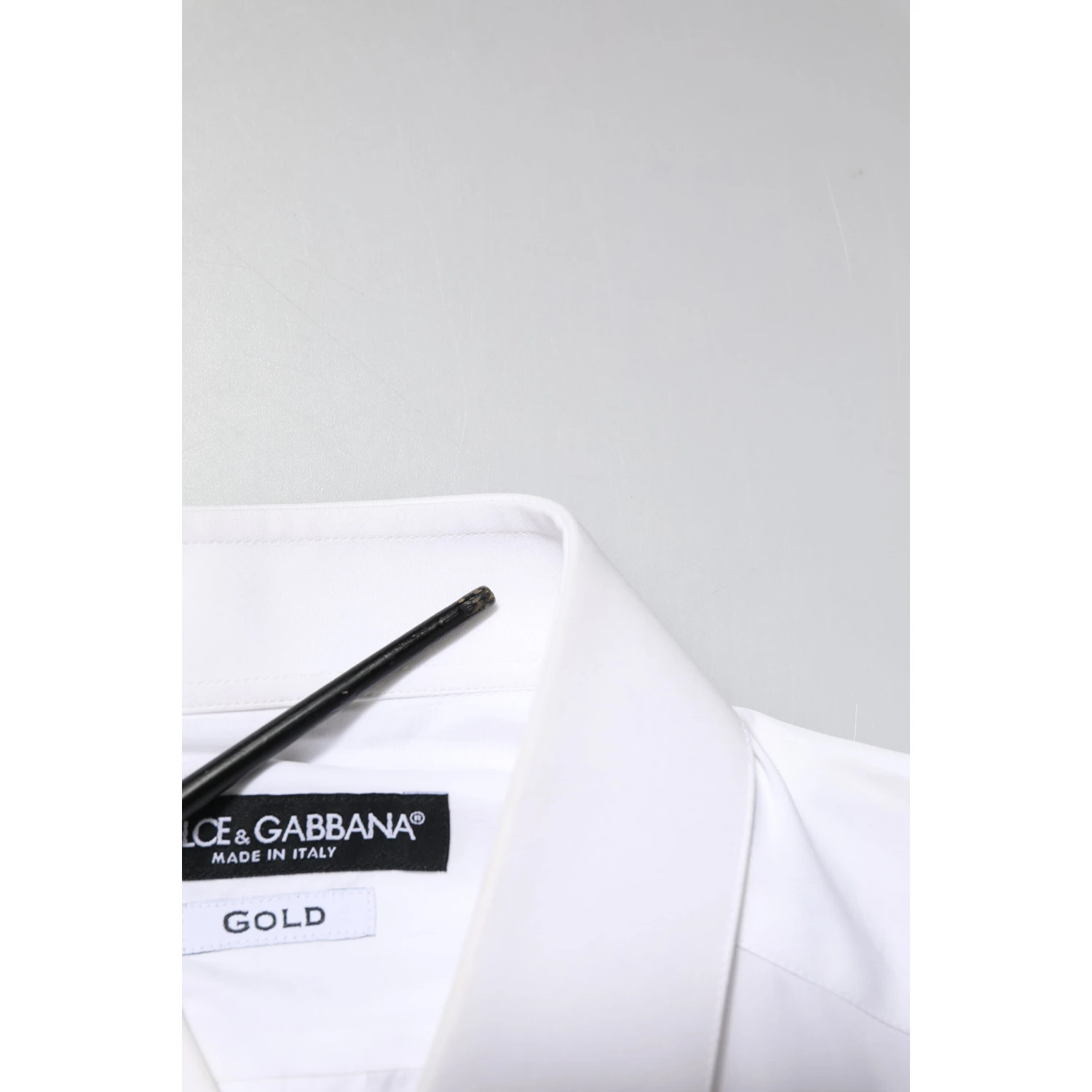 White GOLD Embroidery Detailed Dress Shirt