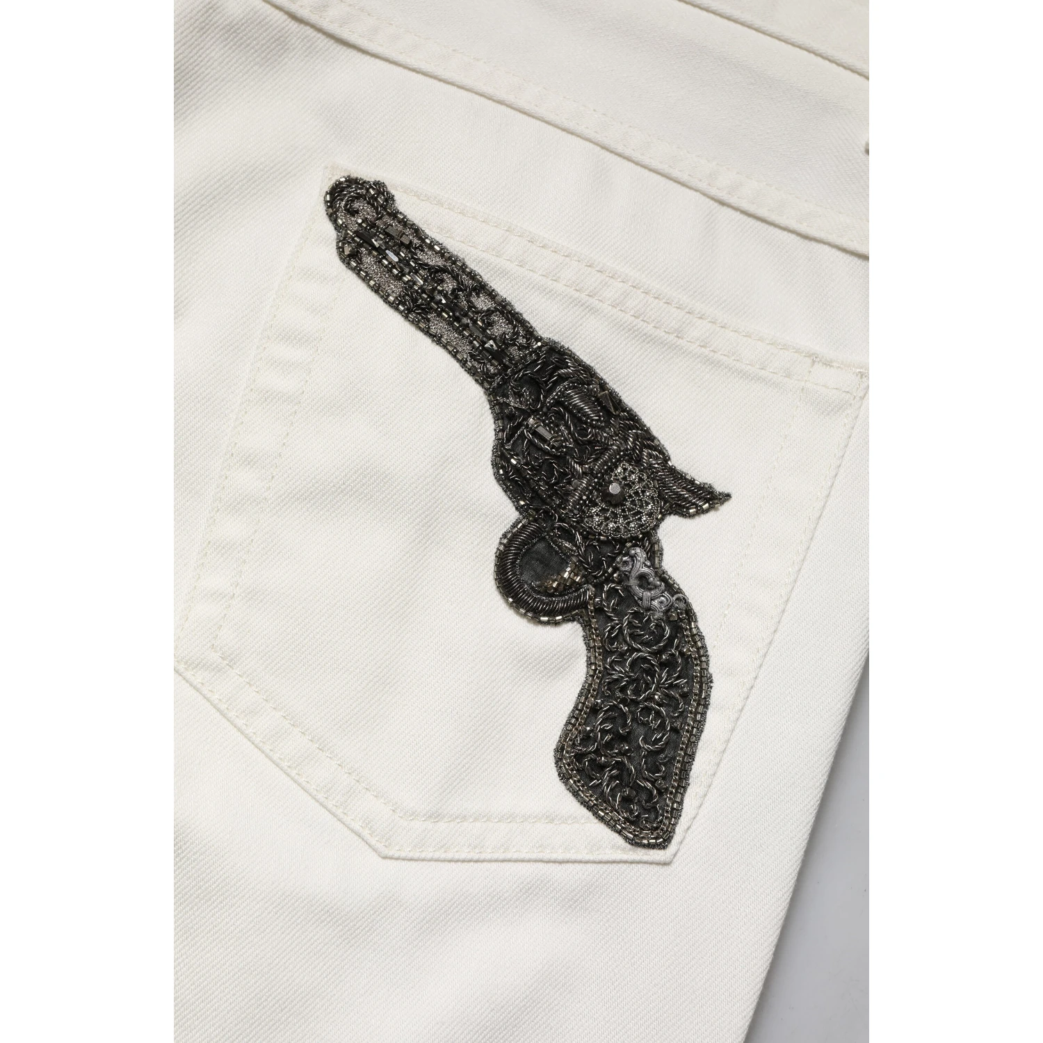 White Cotton Skinny Men Denim Jeans