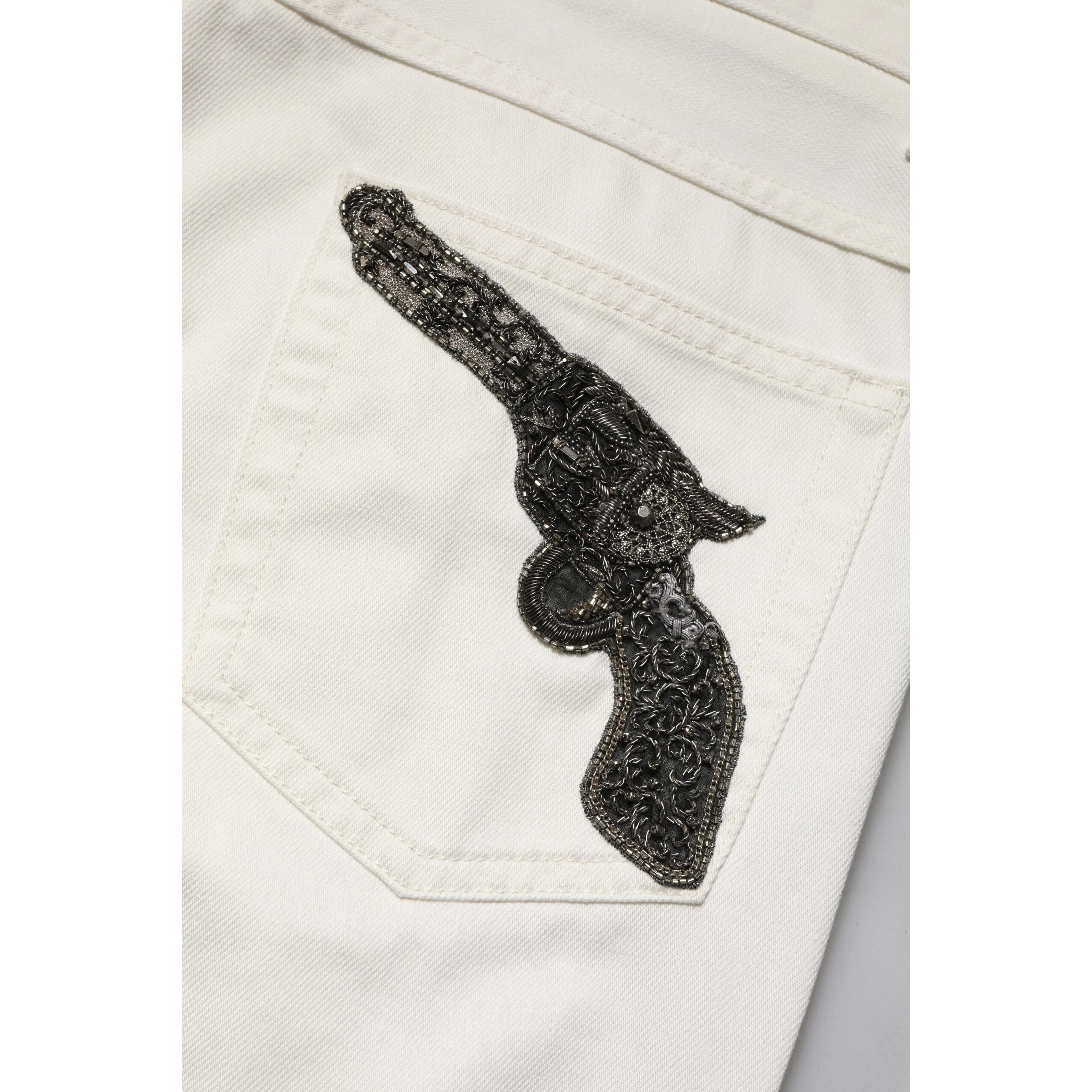 White Cotton Skinny Men Denim Jeans