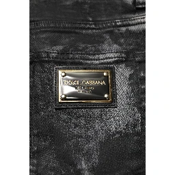 Black Washed Embellished Skinny Denim Jeans
