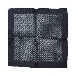 Blue Cocktail Silk Square Foulard Scarf