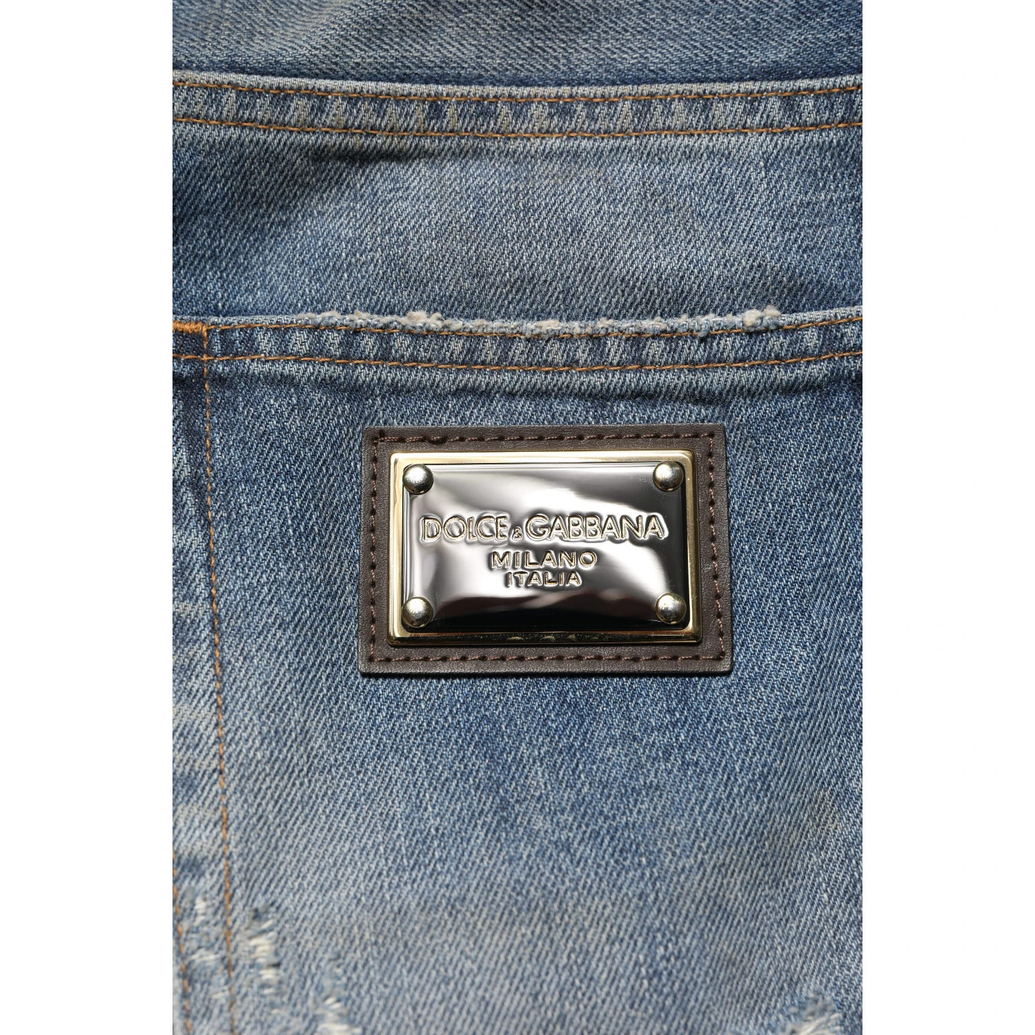 Blue Cotton Tattered Men Denim Jeans