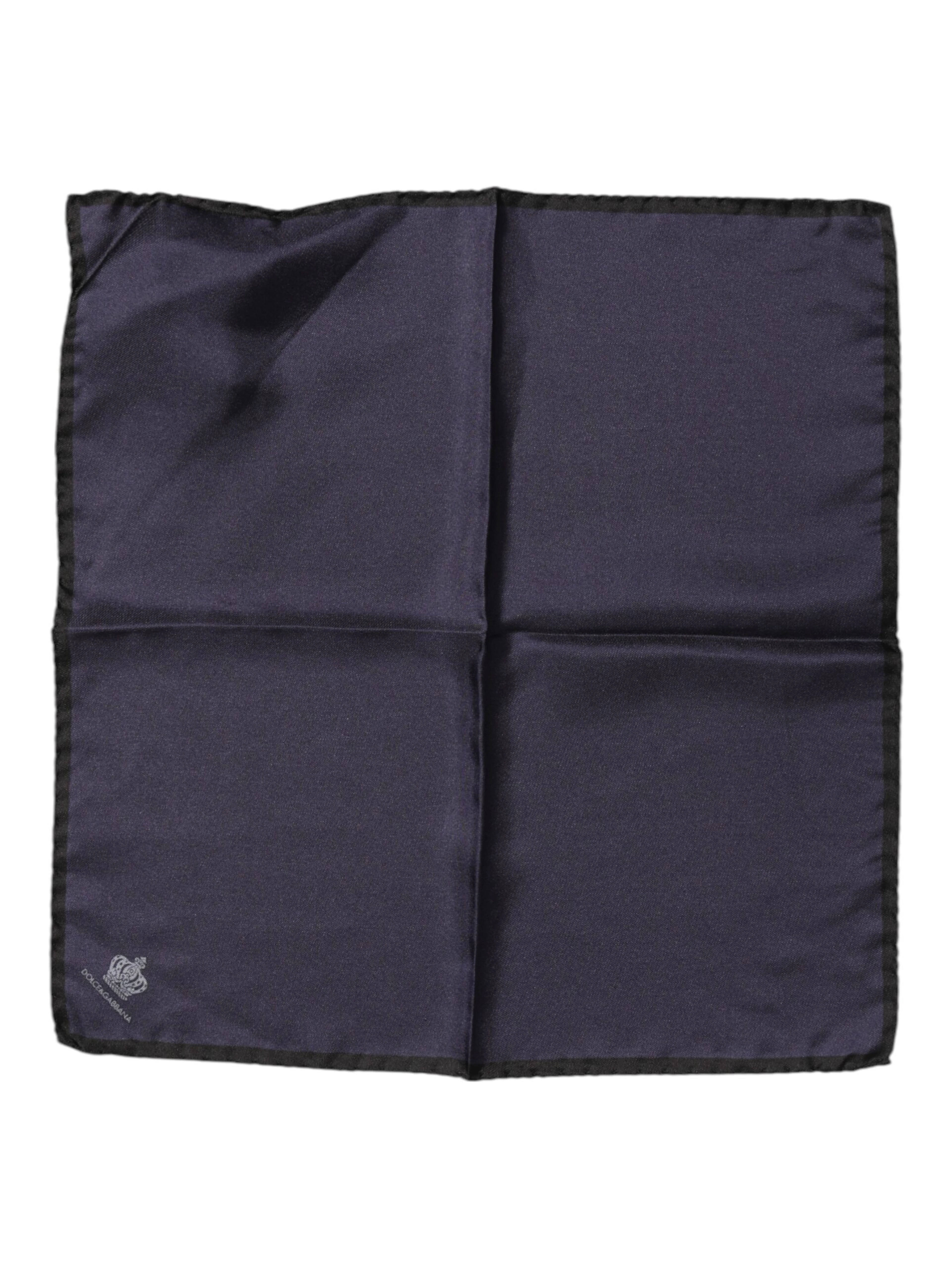 Blue DG Crown Silk Square Men Foulard Scarf