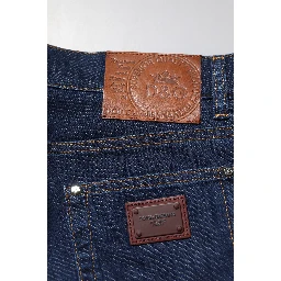 Blue Cotton Stretch Skinny Men Denim Jeans