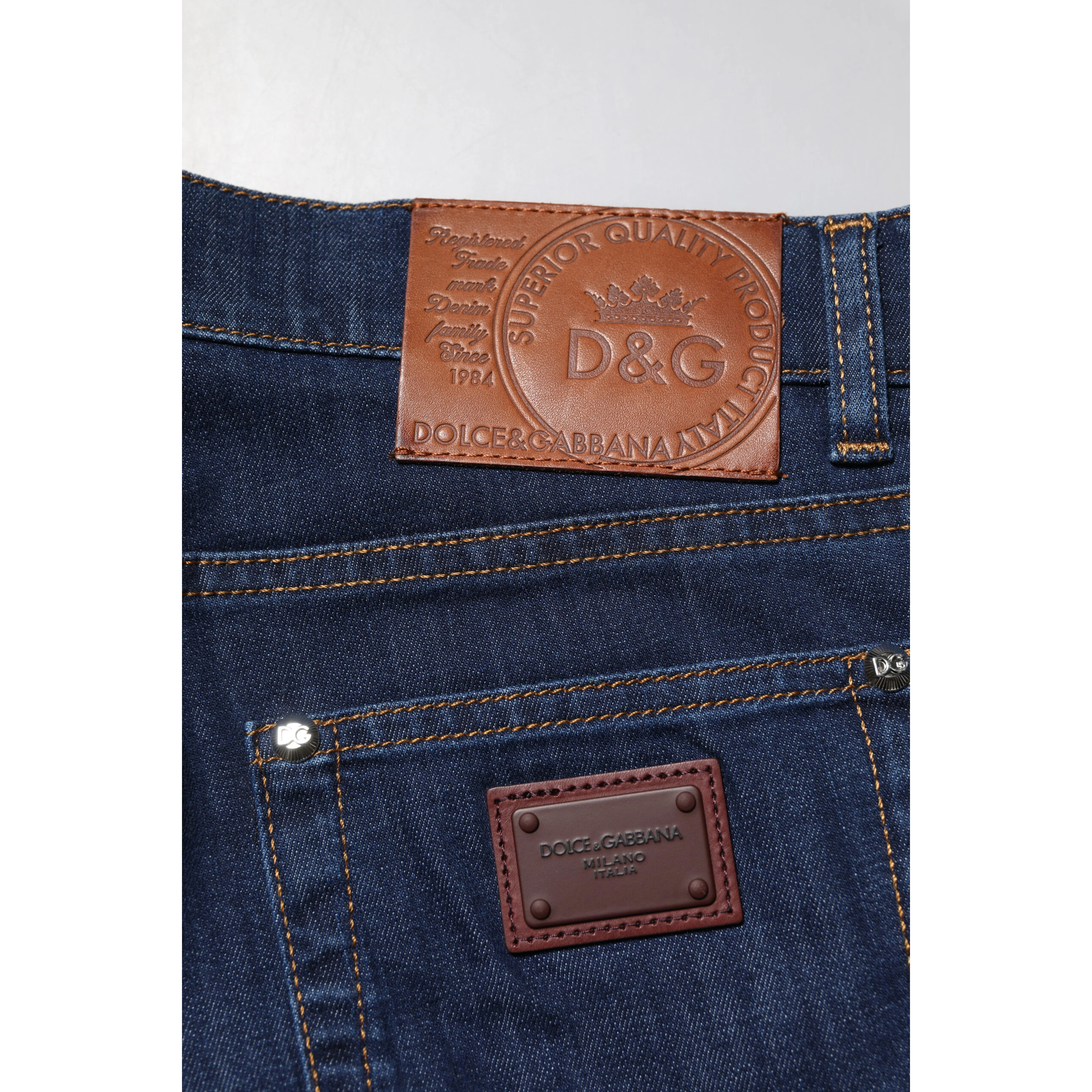 Blue Cotton Stretch Skinny Men Denim Jeans