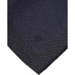 Dark Blue Silk Square Men Foulard Scarf