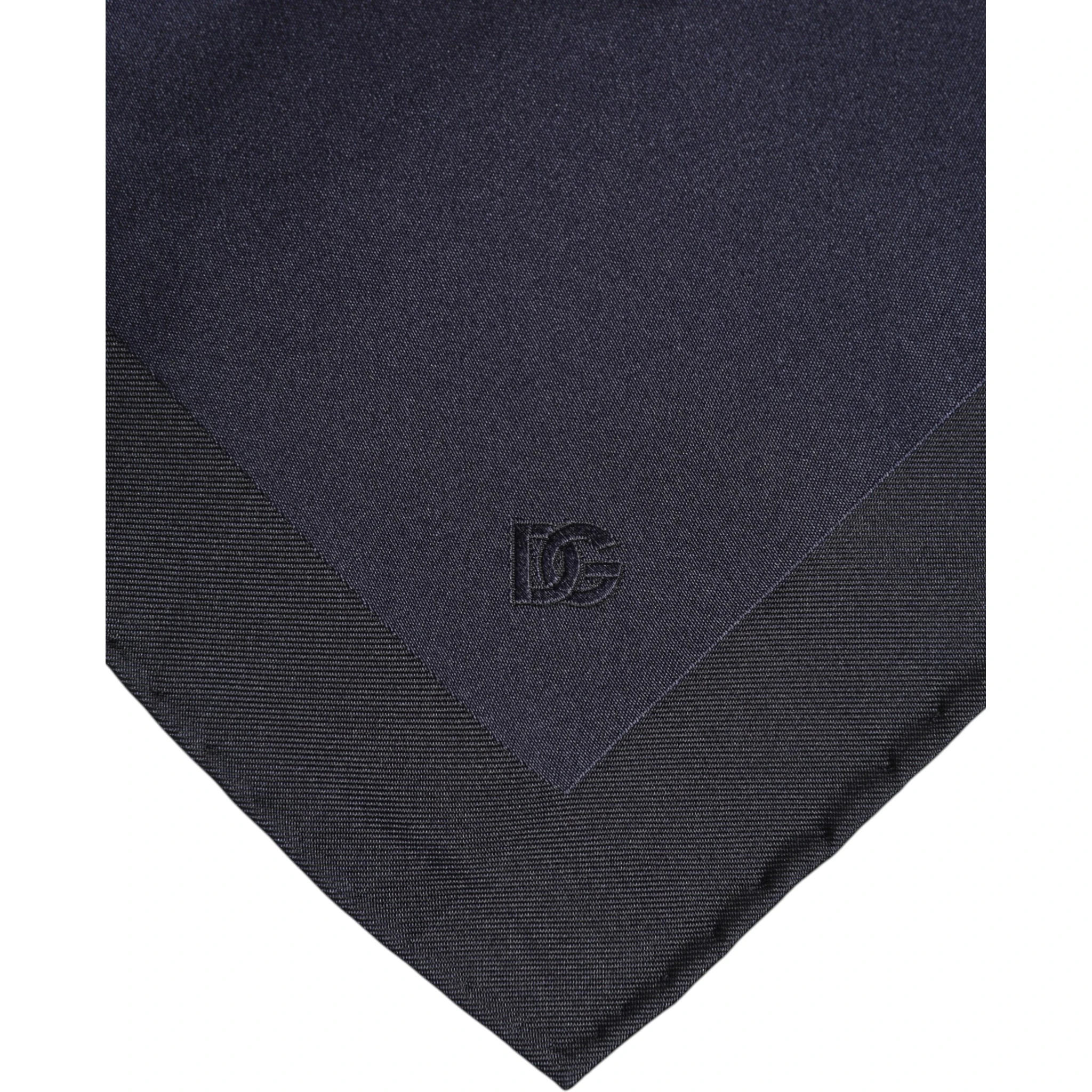 Dark Blue Silk Square Men Foulard Scarf