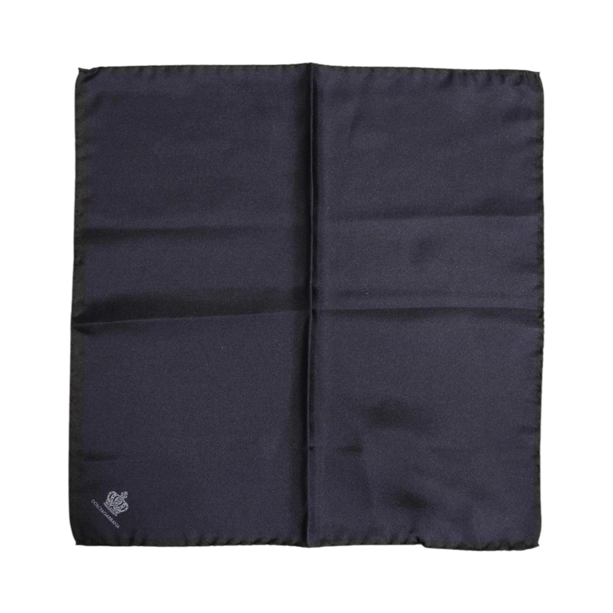 Blue DG Crown Silk Square Men Foulard Scarf
