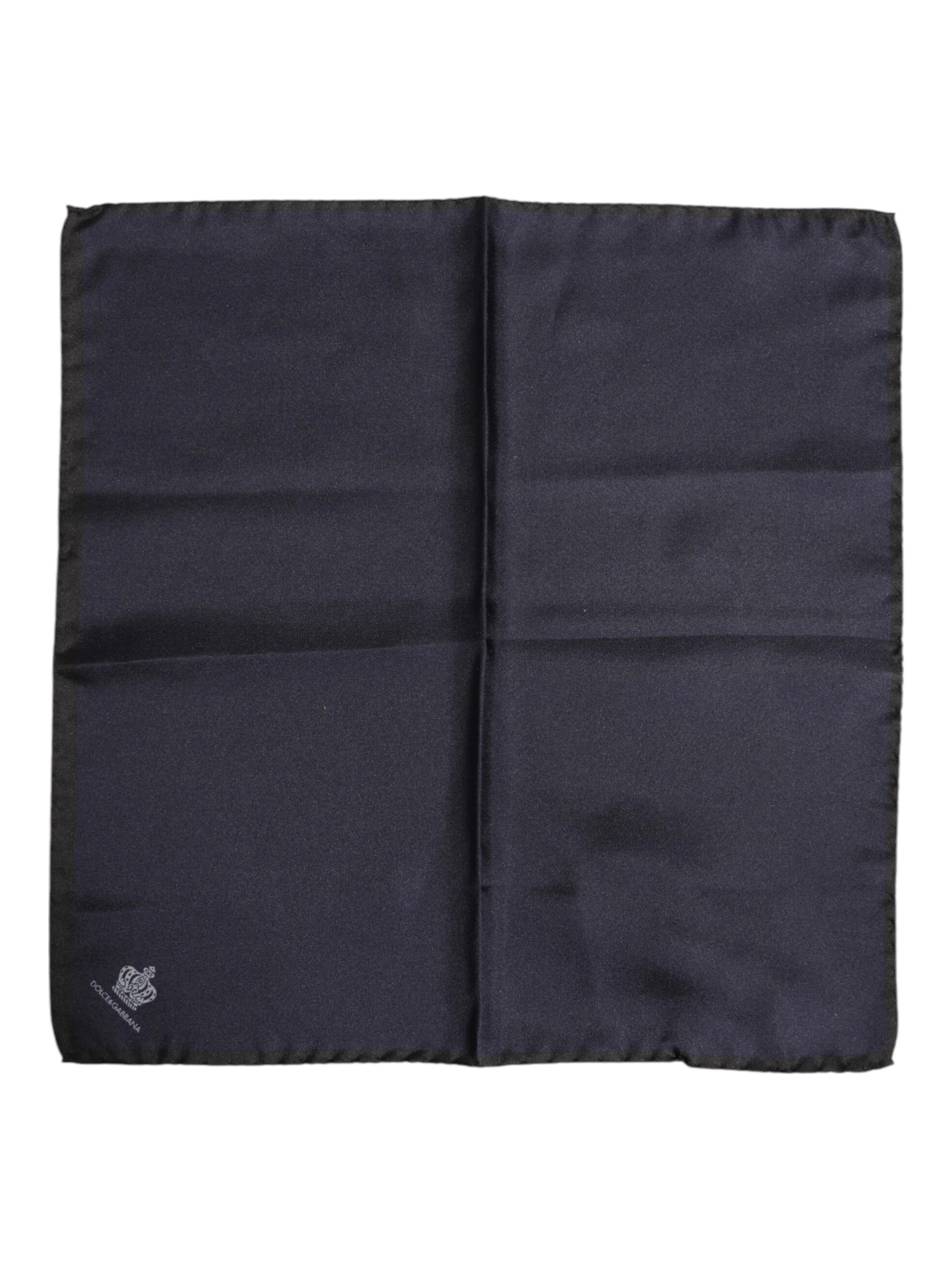 Blue DG Crown Silk Square Men Foulard Scarf