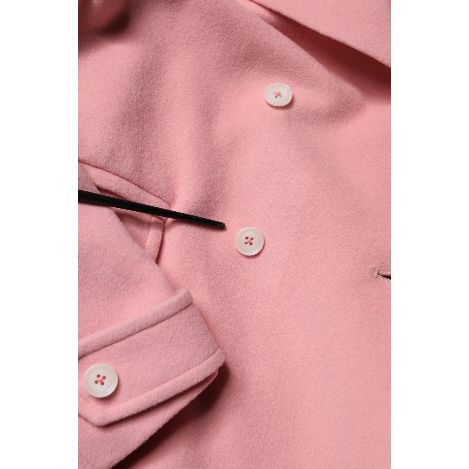 Pink Wool Double Breasted Blazer Coat Jacket