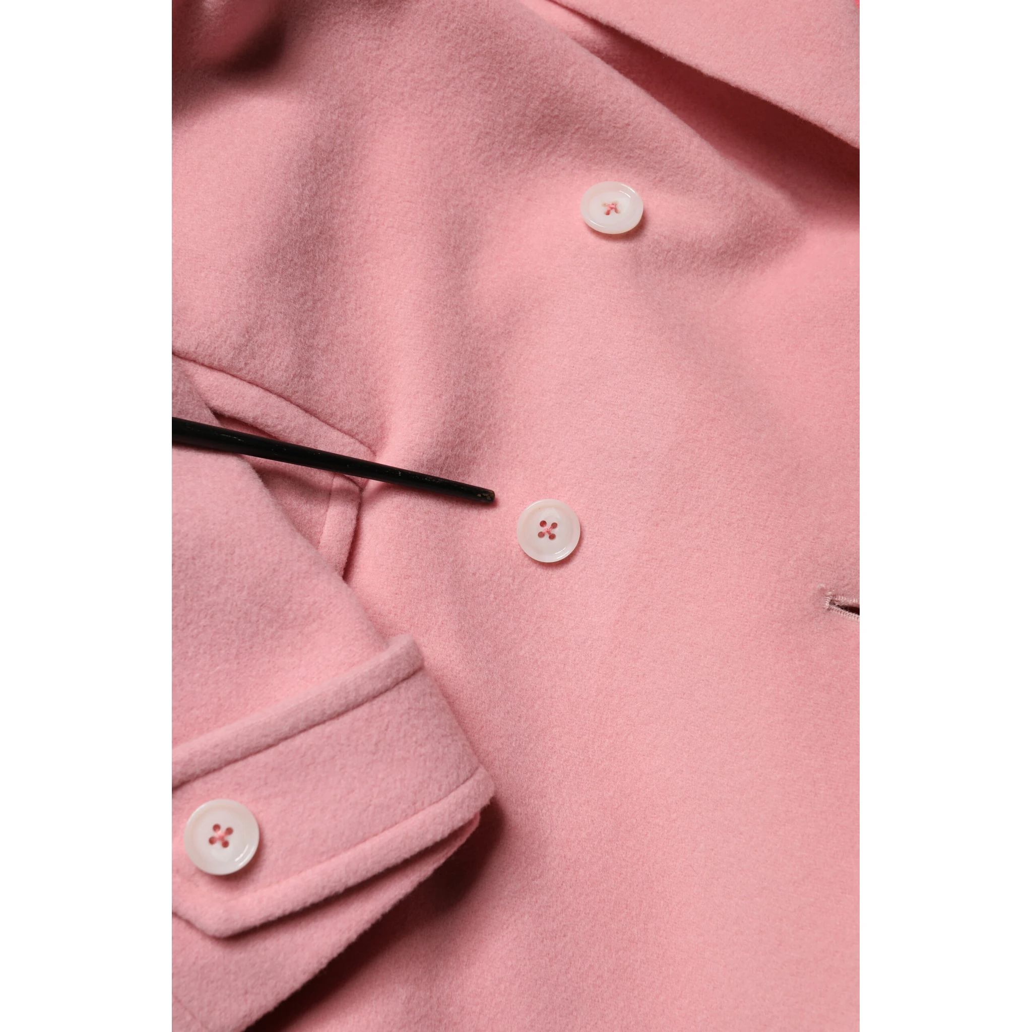 Pink Wool Double Breasted Blazer Coat Jacket
