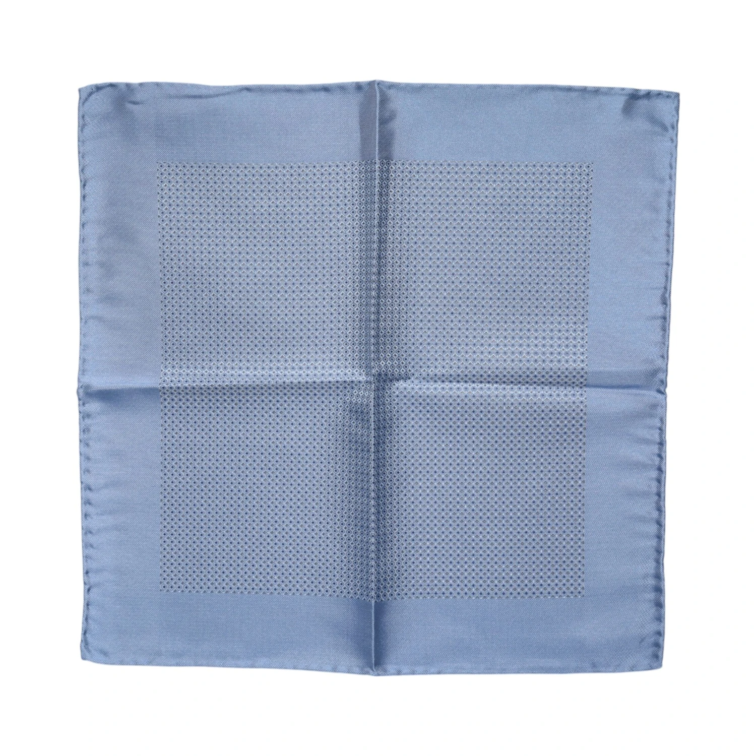 Light Blue Silk Square Men Foulard Scarf