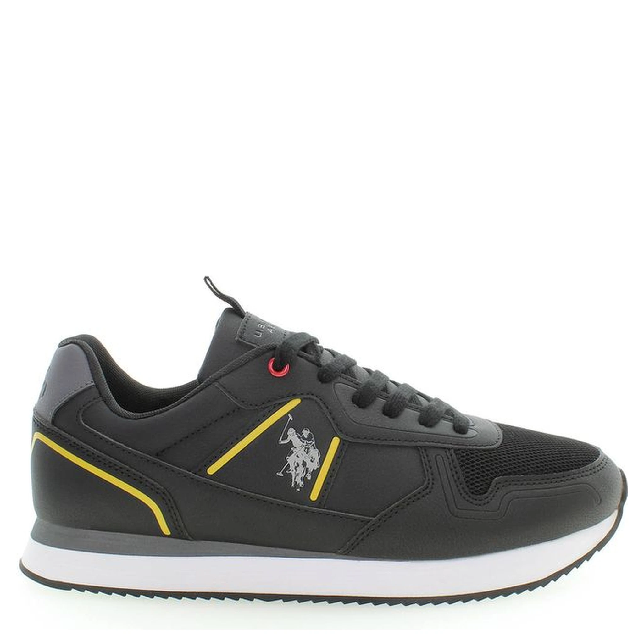 Black Polyurethane Men Sneaker