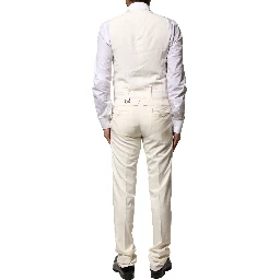 Ivory Wool 3 Piece Single Breasted Suit