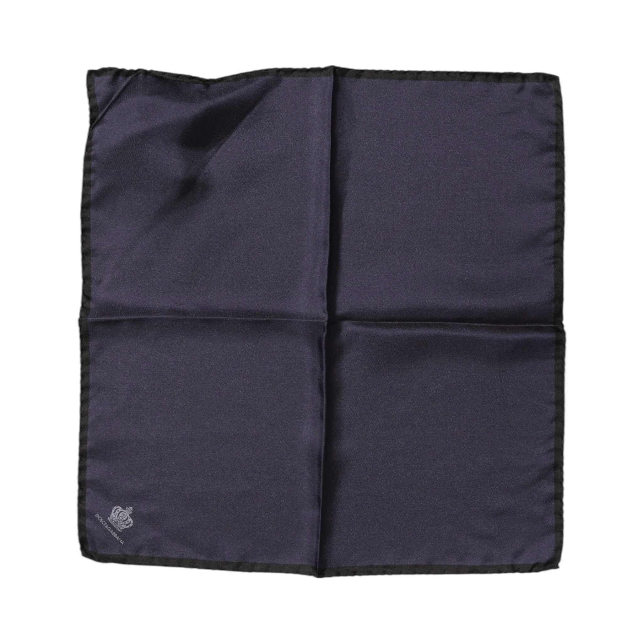 Blue DG Crown Silk Square Men Foulard Scarf