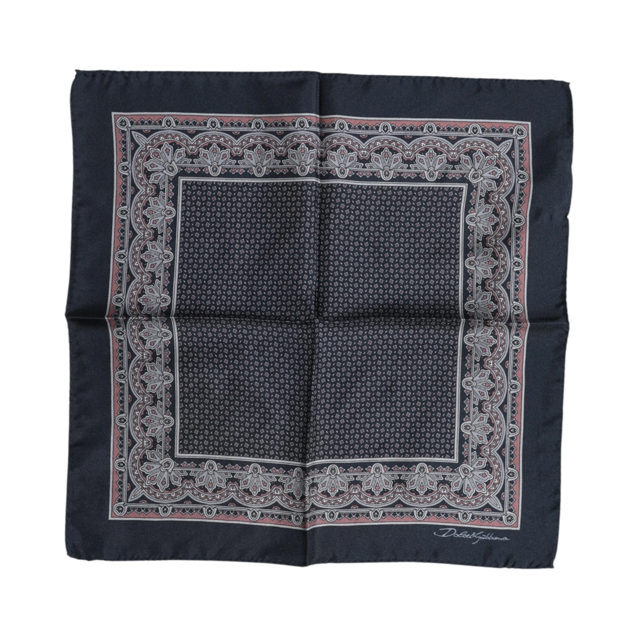 Multicolor Fantasy Silk Square Foulard Scarf