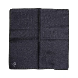 Blue DG Crown Silk Square Men Foulard Scarf